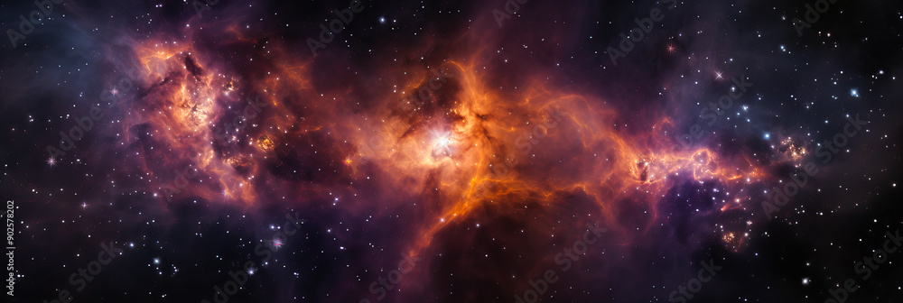 Fototapeta premium Cosmic Cascade. Nebulaic Beauty.Cosmic Kaleidoscope