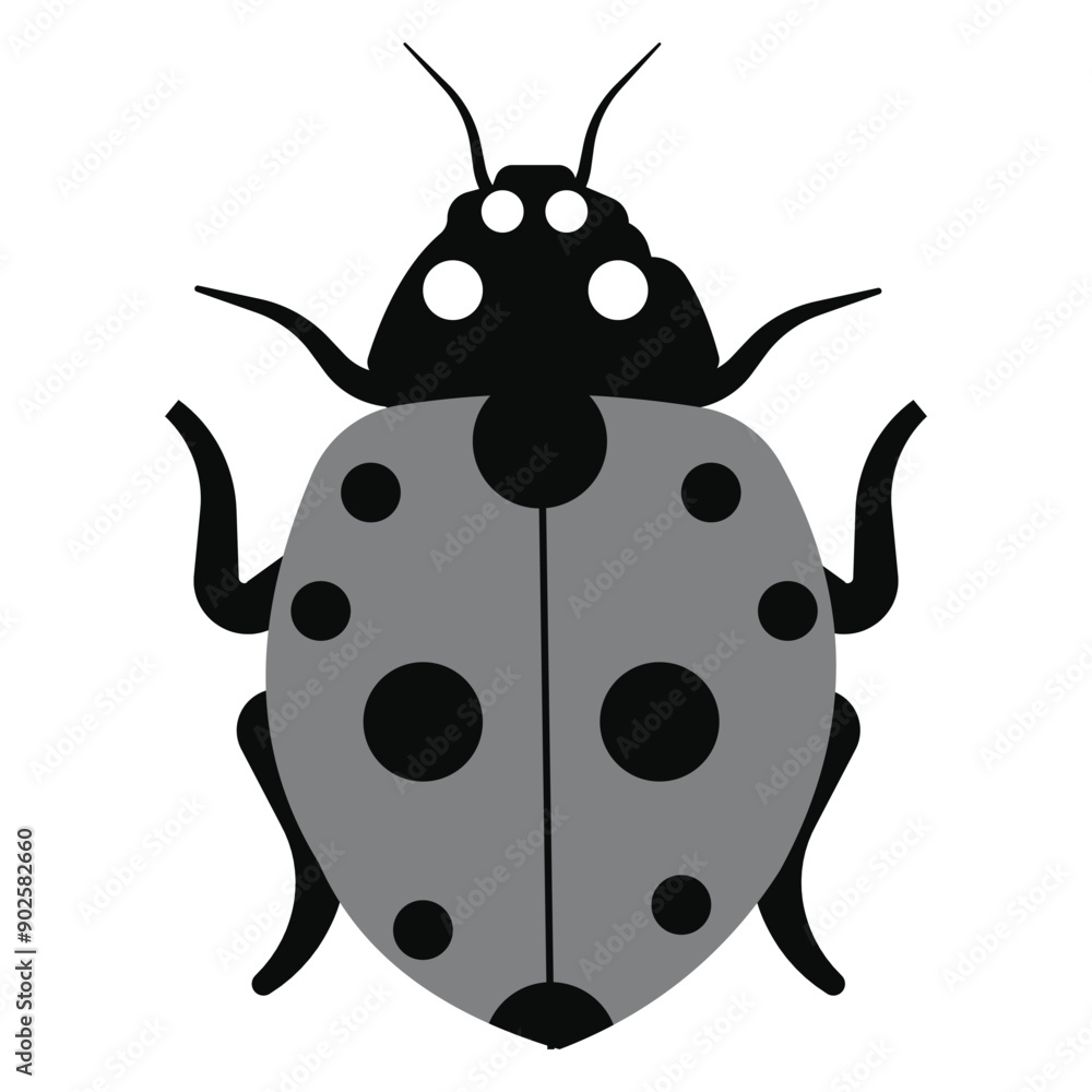 ladybug with claws icon in grey scale isolated on white background. ladybug with claws icon in grey scale isolated on white background.