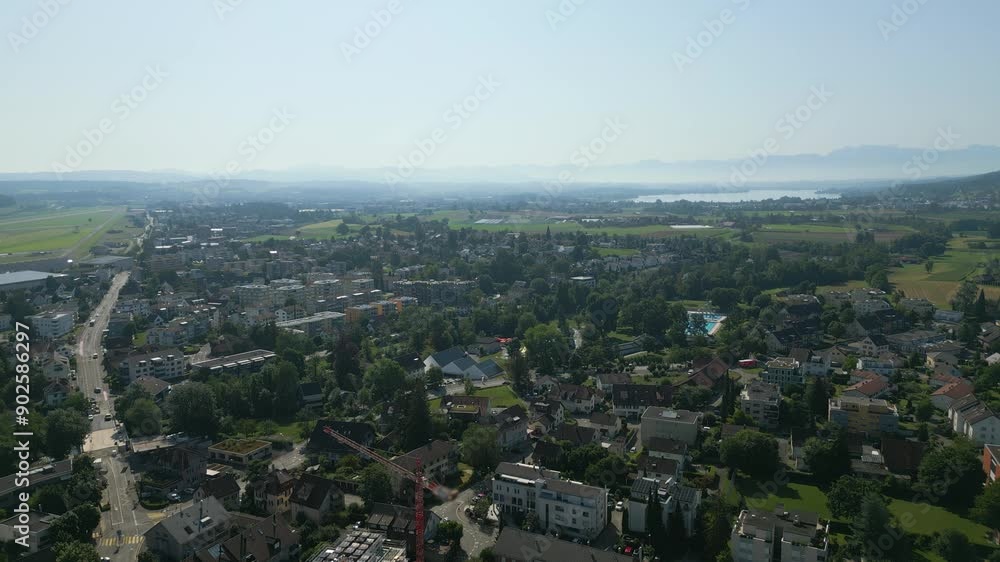 Stadtbild Dübendorf - Blick richtung Greifensee Stadtbild Dübendorf - Blick richtung Greifensee