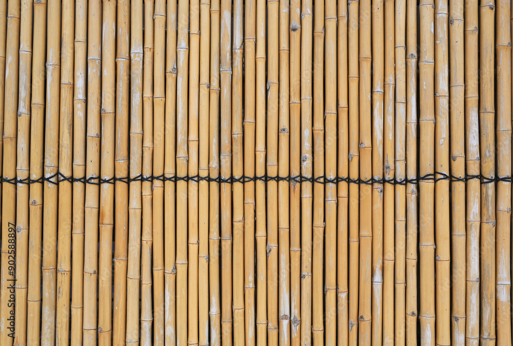 Bamboo, Dry wooden wall fence background. Bamboo, Dry wooden wall fence background.