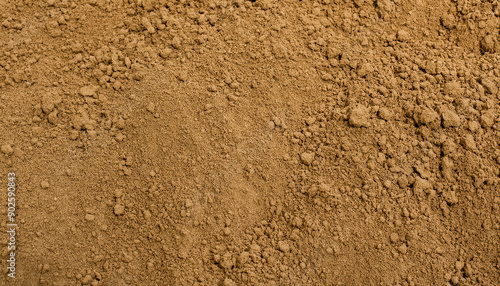 Photos Closeup of light brown fertile soil texture