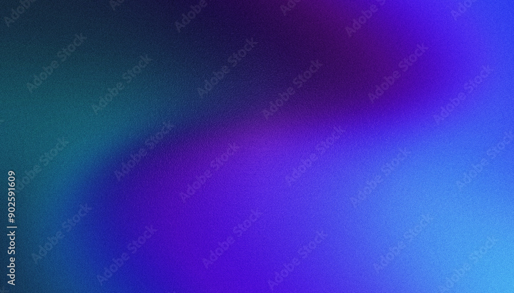 Obraz premium Dark blue purple glowing grainy gradient background black noise texture social media, banner, poster, cover, header, design
