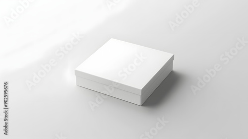 White Box Isolated on White Background.