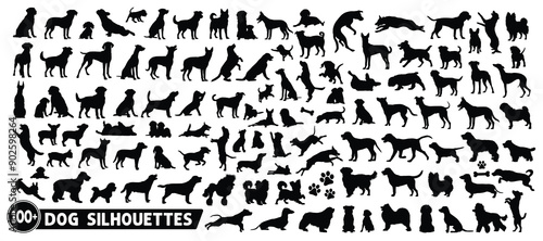 100+ dog silhouette bundle