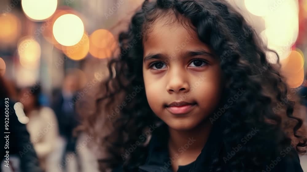 With a determined expression a young girl rides her bike through the crowded streets her curly dark hair bouncing behind her. With a determined expression a young girl rides her bike through the crowded streets her curly dark hair bouncing behind her.