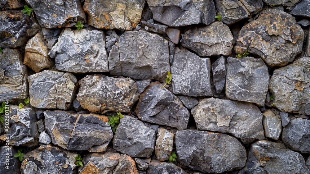 Stone wall texture with rough, detailed surfaces and natural patterns Stone wall texture with rough, detailed surfaces and natural patterns