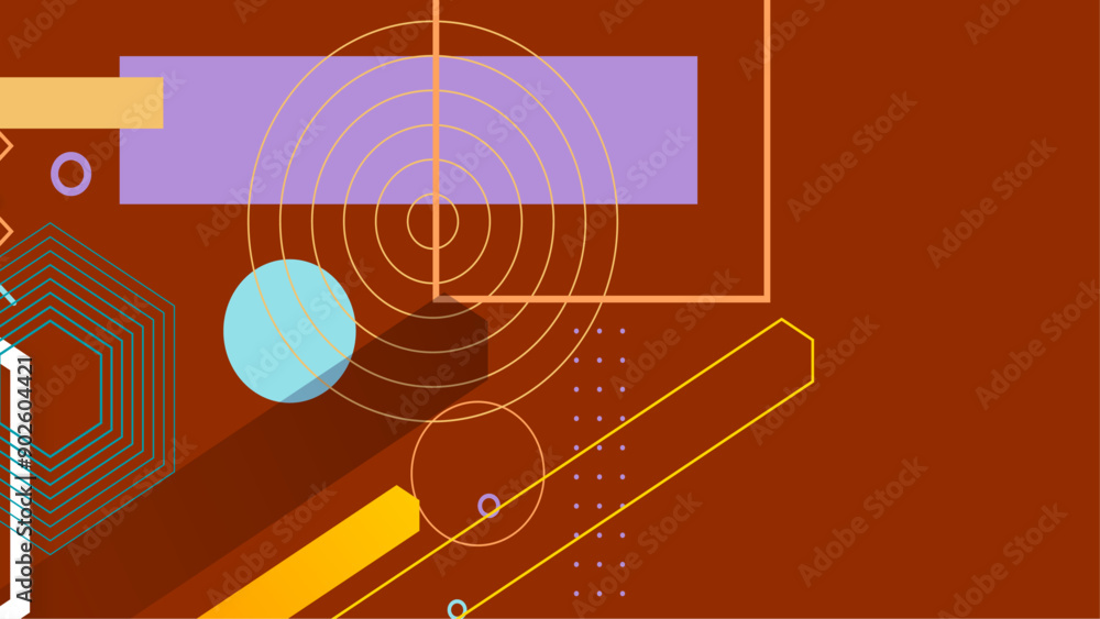 Fototapeta premium orange geometric pattern background
