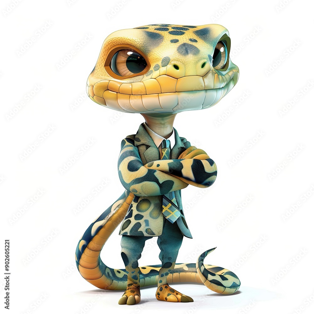 Anaconda Smart Casual animal fashion cartoon isolated whitebackground 16:9 Anaconda Smart Casual animal fashion cartoon isolated whitebackground 16:9