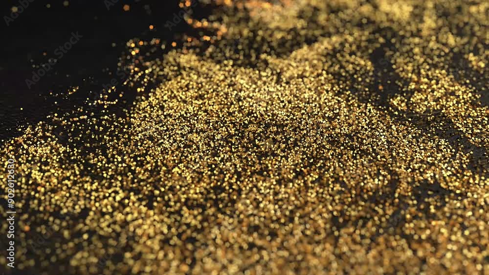 Gold dust particles moving on loop for transitions and effects and VFX Gold dust particles moving on loop for transitions and effects and VFX