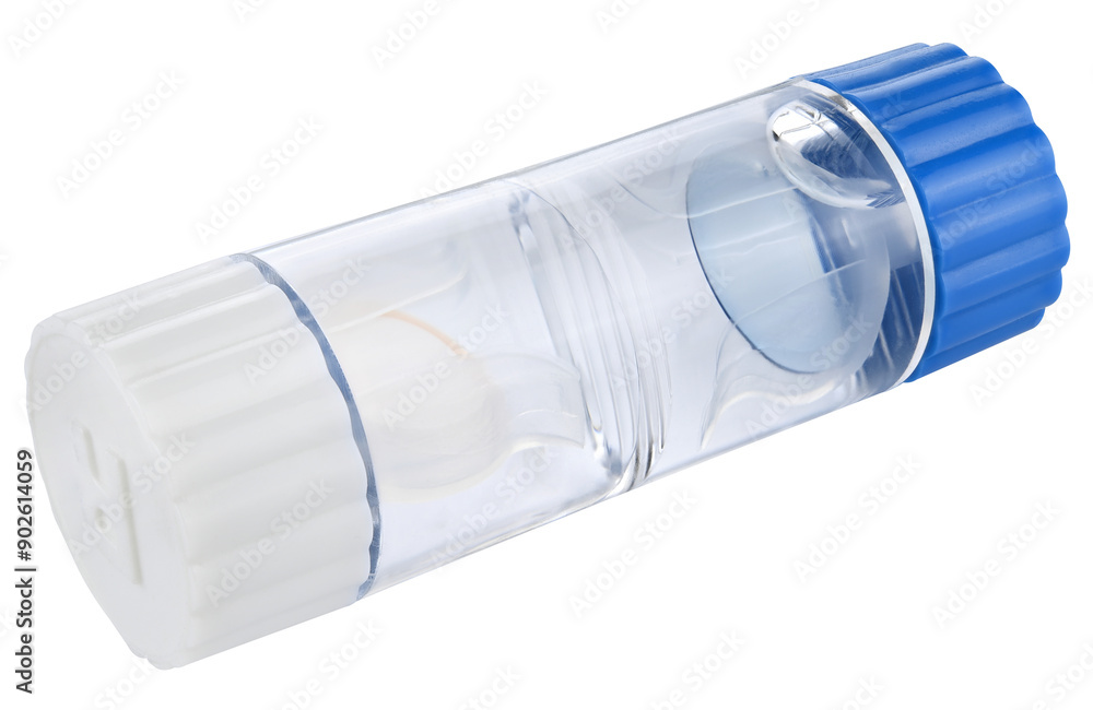 Night treatment contact lenses in the storage box isolated on a transparent background. Orthokeratological lenses. Full depth of field. Night treatment contact lenses in the storage box isolated on a transparent background. Orthokeratological lenses. Full depth of field.