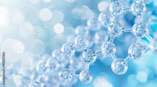 Wallpaper Mural Abstract Molecular Structure with Bokeh Background Torontodigital.ca