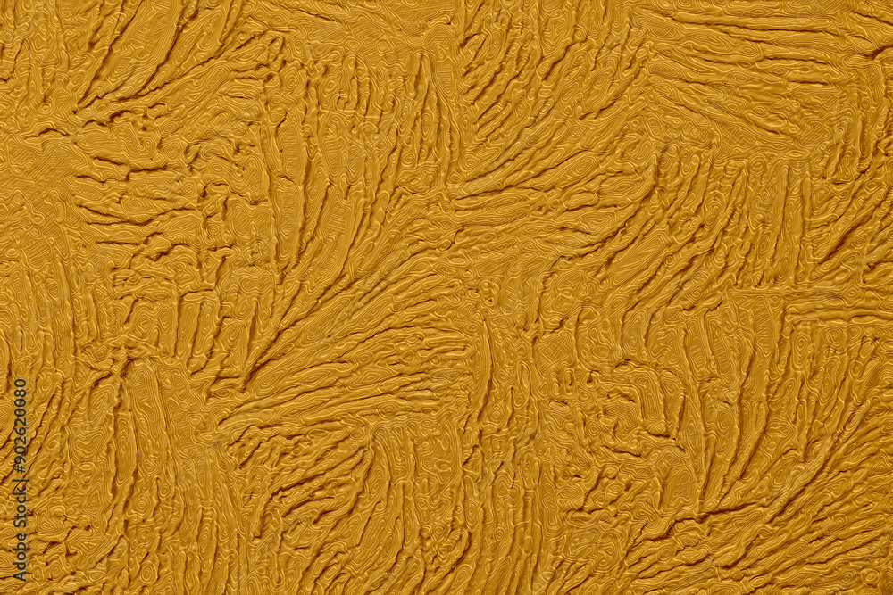 Gold textured wallpaper pattern with swirls in close up Gold textured wallpaper pattern with swirls in close up