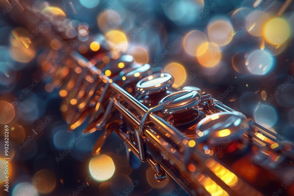 Fototapeta premium Melodic Elegance. Serene woodwind instrument