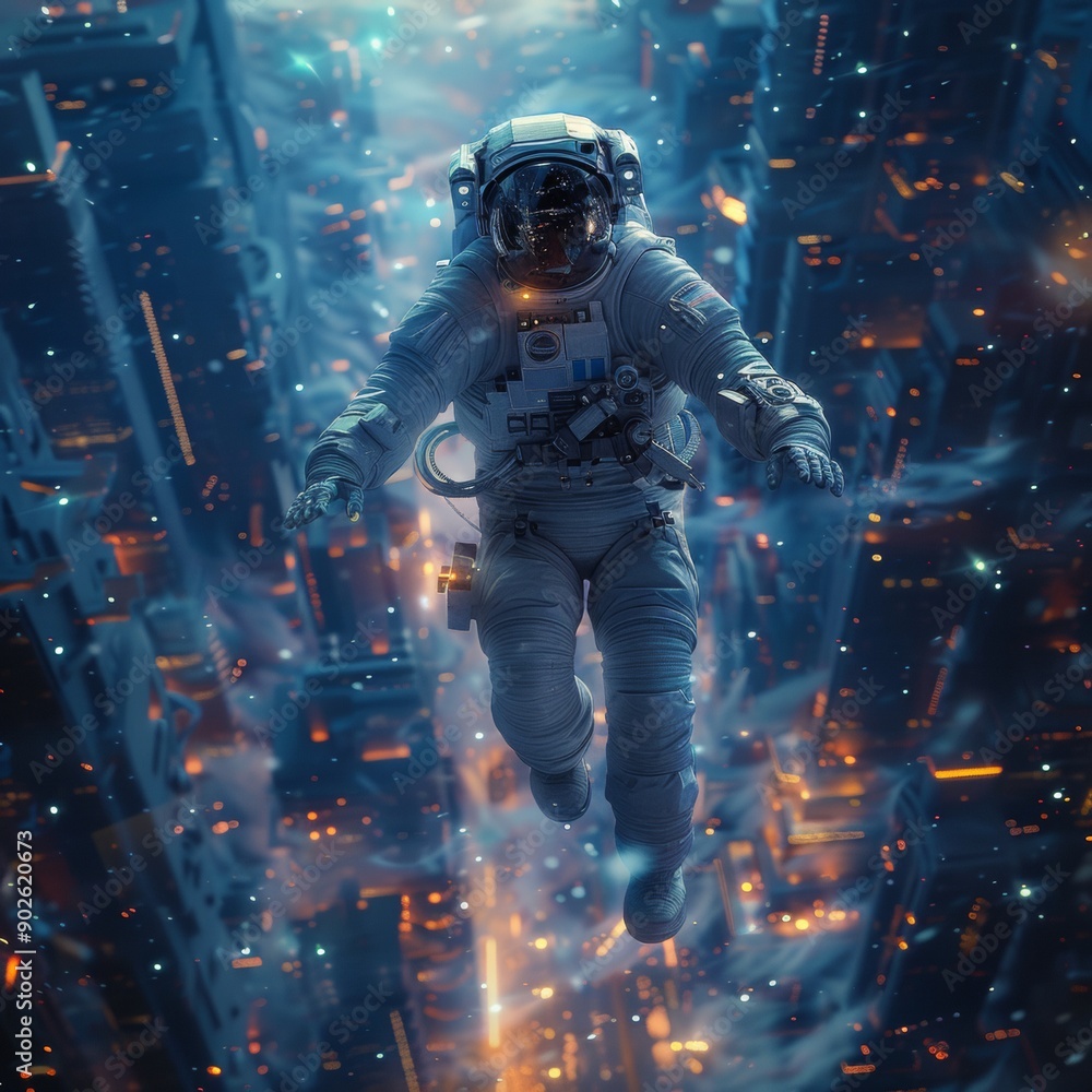 Bullet Gliding in Zero Gravity - Futuristic Sci-Fi Digital Art with Ethereal Lighting Bullet Gliding in Zero Gravity - Futuristic Sci-Fi Digital Art with Ethereal Lighting