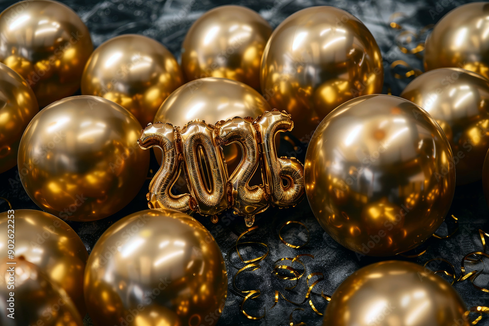 2026 new year balloons celebration. 2026 new year balloons celebration.
