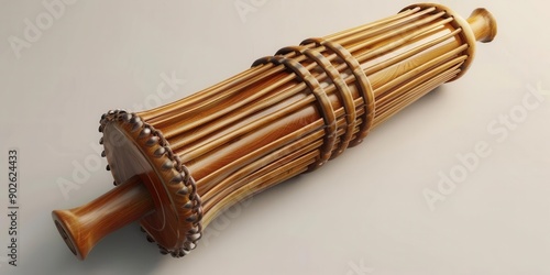 Rhythmic beats of the guiro. Musical instrument concept photo