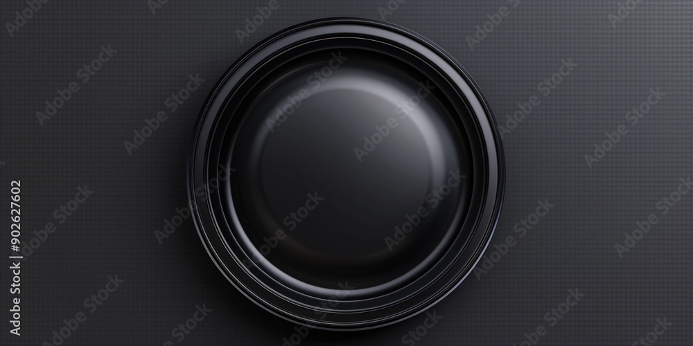 A black plate with a hole in the middle A black plate with a hole in the middle