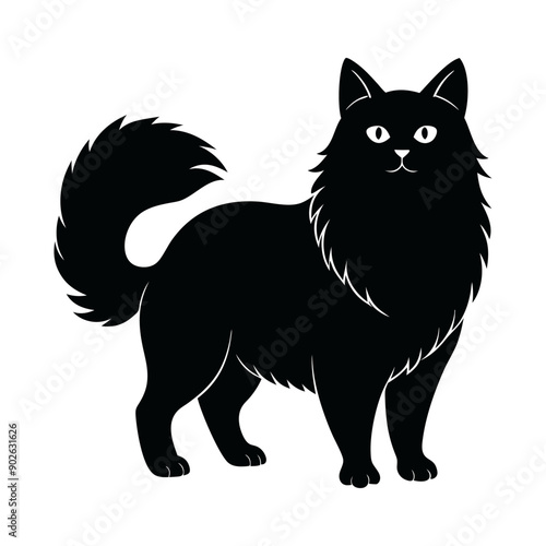 Persian cat - isolated vector illustration