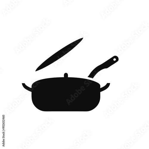 pan vector silhouette isolated white background 