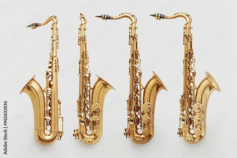 Naklejka premium Soulful Melodies. Musical Instrument Theme Concept
