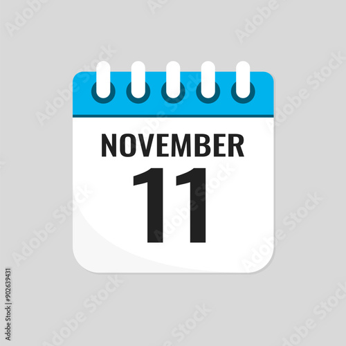 Icon page calendar day - 11 November