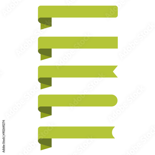 A set of simple ribbon frames that can be used for anything. Callout shapes or banners.