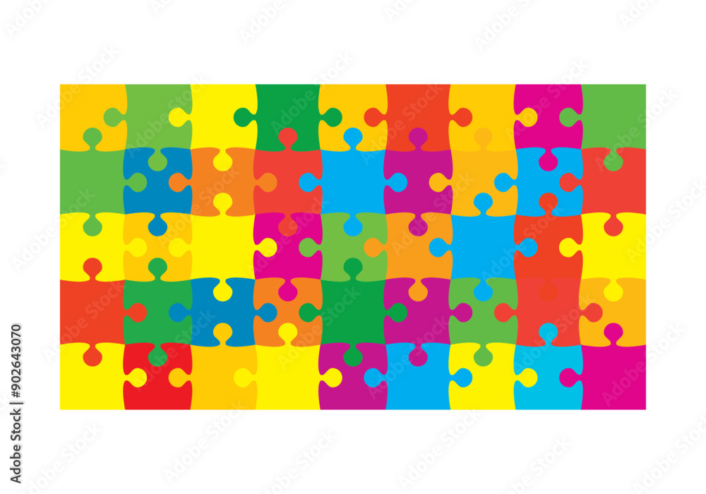 Banner template made pieces puzzle, jigsaw Banner template made pieces puzzle, jigsaw