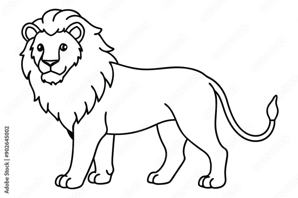 Lion line art illustration Design Concepts Lion line art illustration Design Concepts