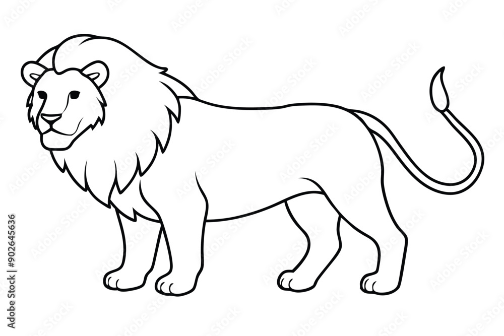 Lion line art illustration Design Concepts Lion line art illustration Design Concepts