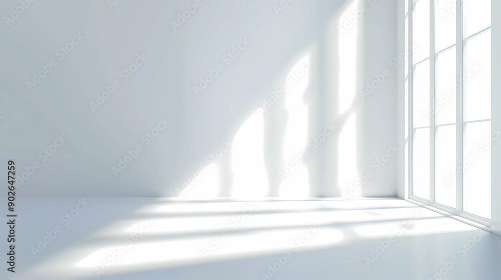 Obraz premium White abstract background with blurred light, can be used as e-commerce display stand