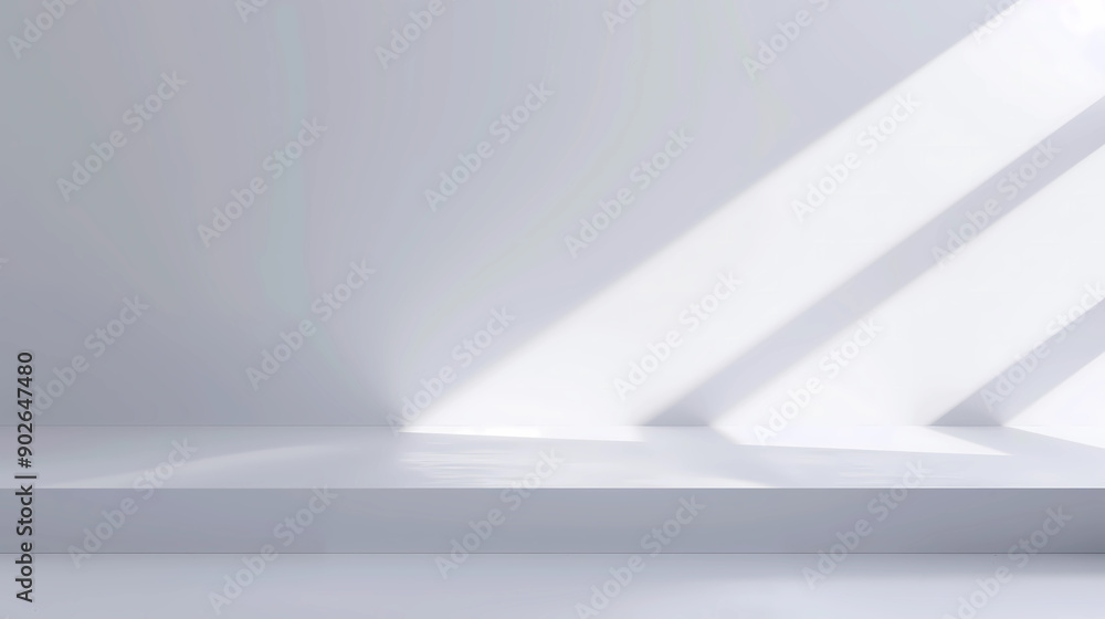 White abstract background with blurred light, can be used as e-commerce display stand White abstract background with blurred light, can be used as e-commerce display stand