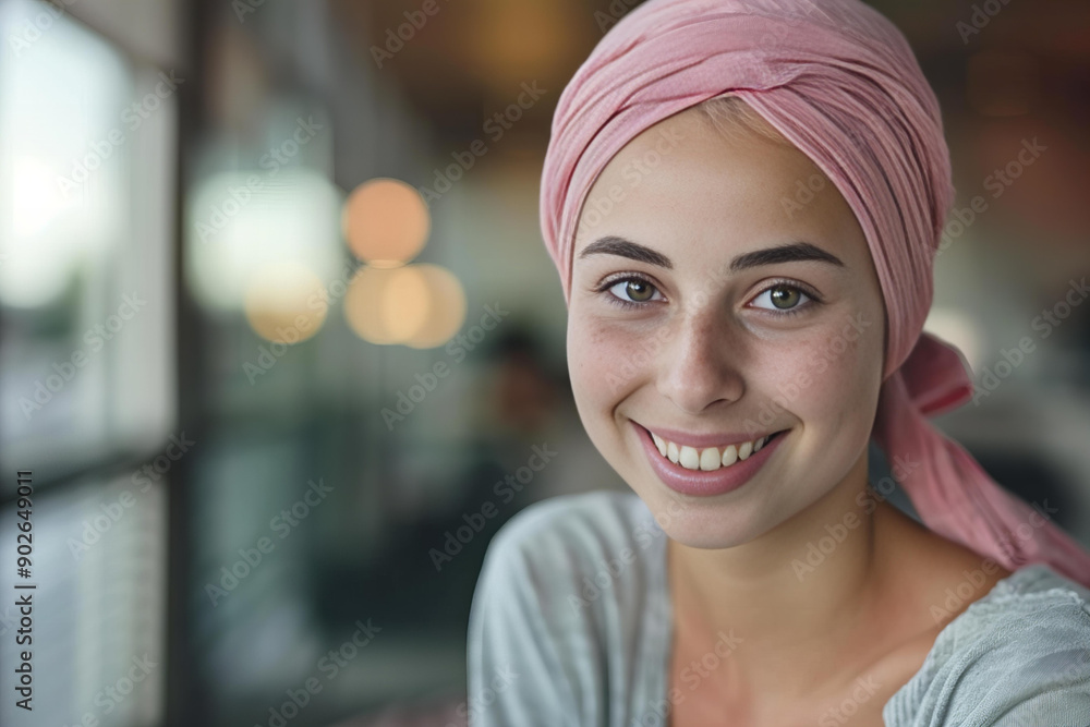 Portrait of happy oncology patient wining fight for life, remission and recovery after successful treatment. Portrait of happy oncology patient wining fight for life, remission and recovery after successful treatment.