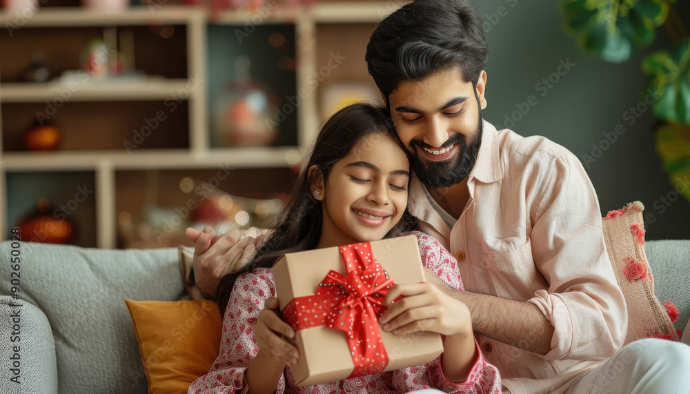indian brother and sister exchanging gift box on rakhi festival indian brother and sister exchanging gift box on rakhi festival