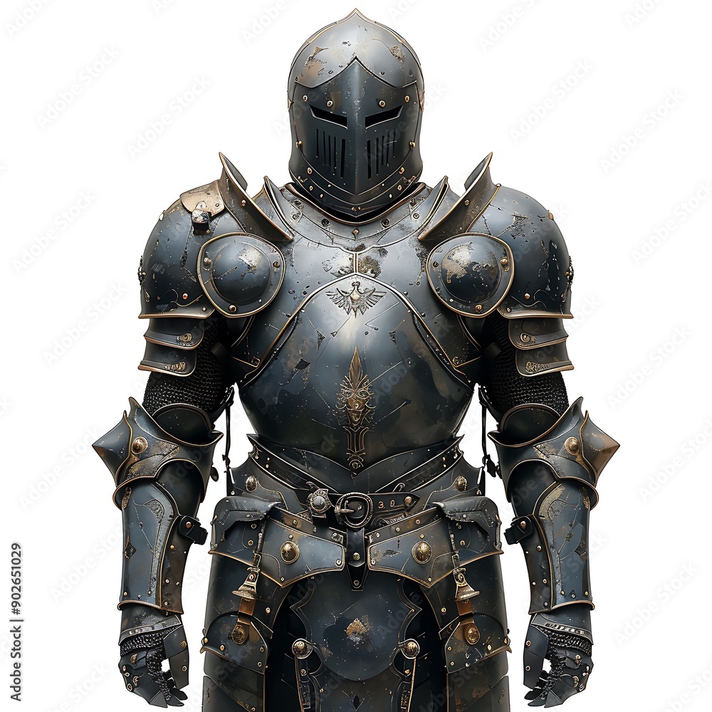 Black and Gold Medieval Knight Armor Black and Gold Medieval Knight Armor