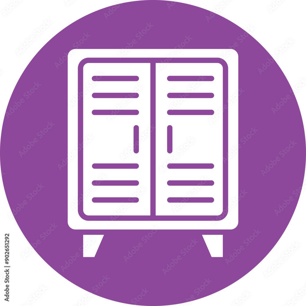 Lockers glyph circle icon Lockers glyph circle icon