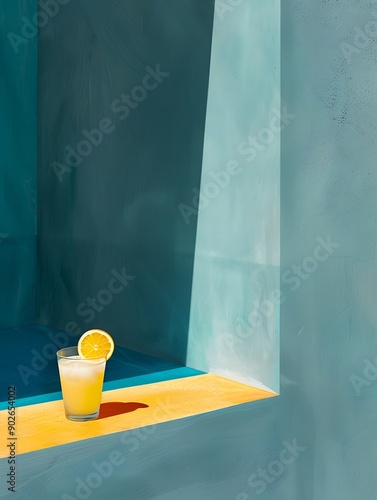 orange juice on the wall