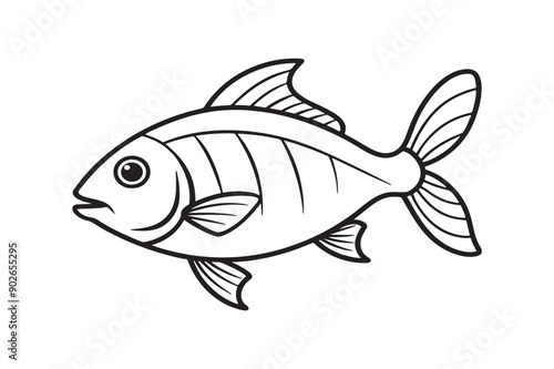 A fish vector illustration white background