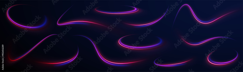 Shining lights in motion with small particles. Ring of fire, Plasma ring on a dark background. eon stripes in the form of drill, turns and swirl. Shining lights in motion with small particles. Ring of fire, Plasma ring on a dark background. eon stripes in the form of drill, turns and swirl.