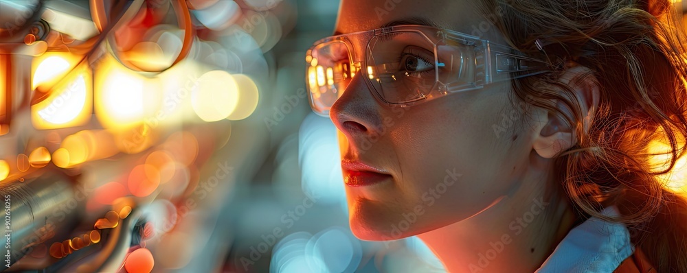 Scientist at a particle accelerator, high-energy physics, Scientist at a particle accelerator, high-energy physics,