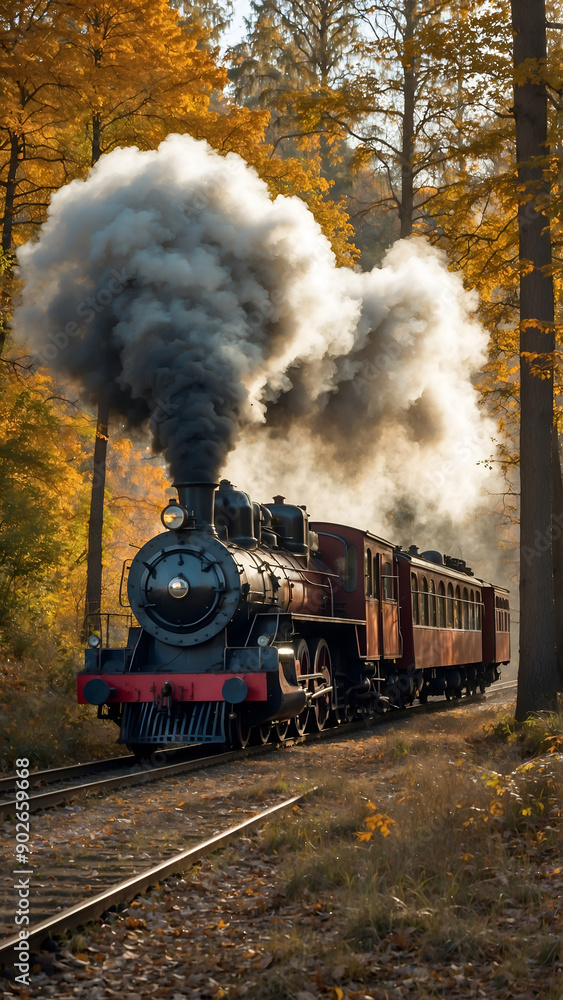 Obraz premium steam train in the countryside