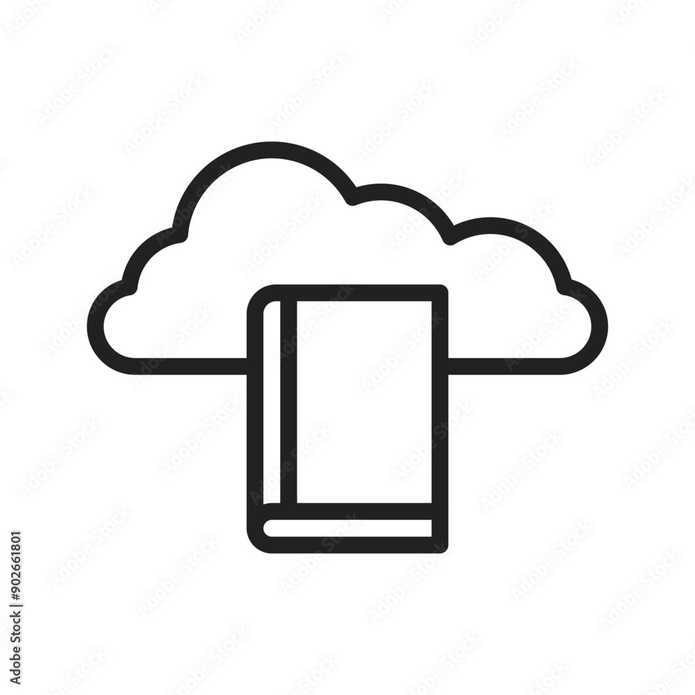 Cloud Library Icon Cloud Library Icon