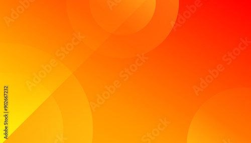 Abstract orange background with circles. Vector illustration