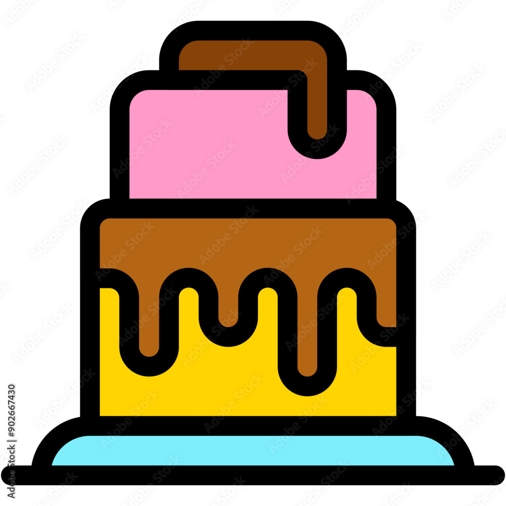 Vector Icon Chocolate, Fountain, sweet, food, desserts, baker, Vector Icon Chocolate, Fountain, sweet, food, desserts, baker,