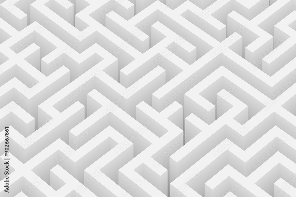 A modern seamless white geometric pattern with interlocking maze-like zigzag lines. Ideal for a sophisticated and minimalist background A modern seamless white geometric pattern with interlocking maze-like zigzag lines. Ideal for a sophisticated and minimalist background