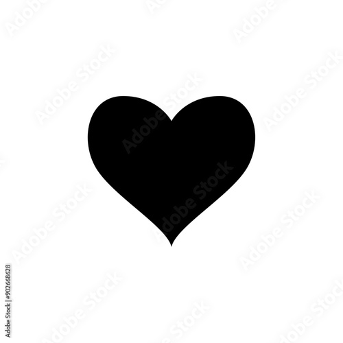 Heart icon. Isolated on white background. Love symbol.