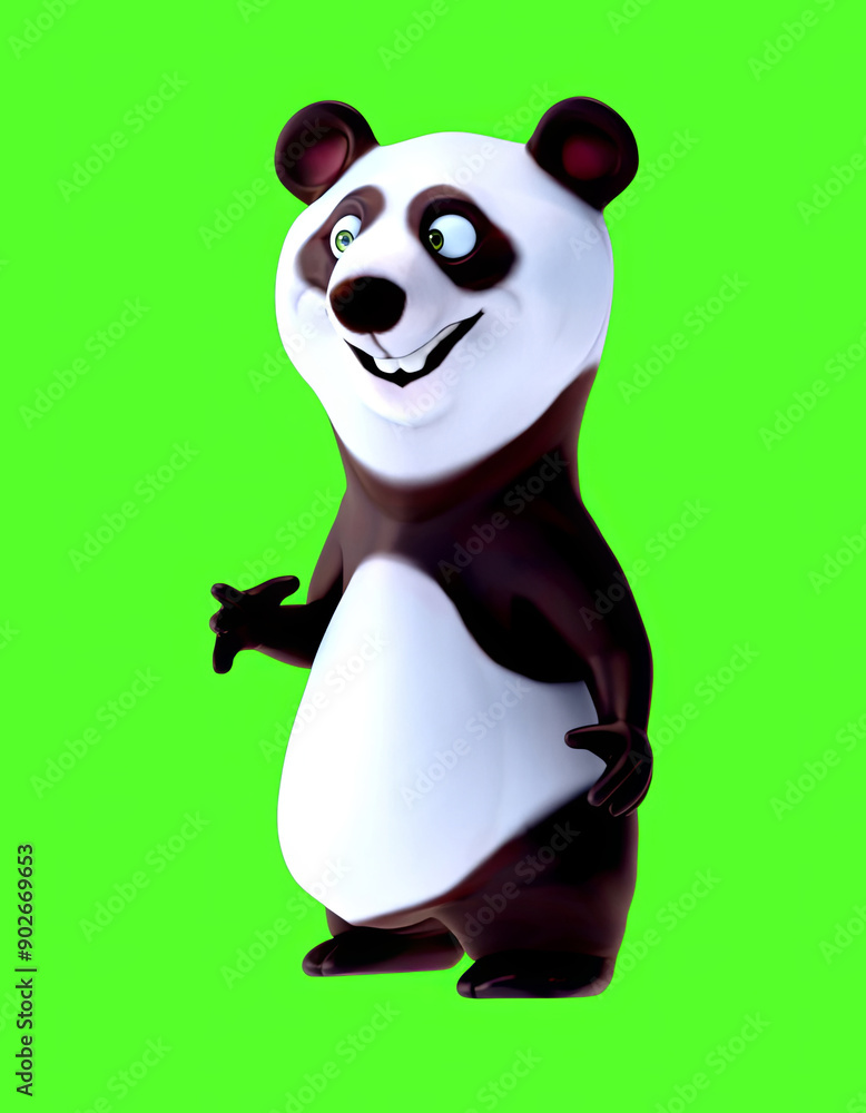 Fun 3D cartoon panda talking and presenting Fun 3D cartoon panda talking and presenting