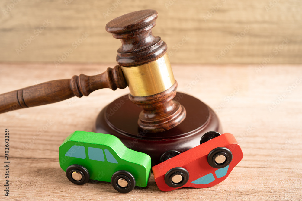 Hammer gavel judge with car vehicle accident, insurance coverage claim lawsuit court case. Hammer gavel judge with car vehicle accident, insurance coverage claim lawsuit court case.