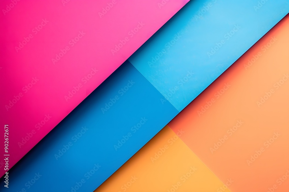 Vibrant colored paper sheets layered together creating abstract geometric patterns. Generative AI Vibrant colored paper sheets layered together creating abstract geometric patterns. Generative AI