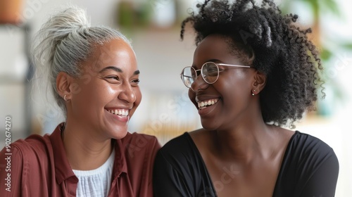 Feeling confident with a reassuring smile, mentoring a younger colleague.