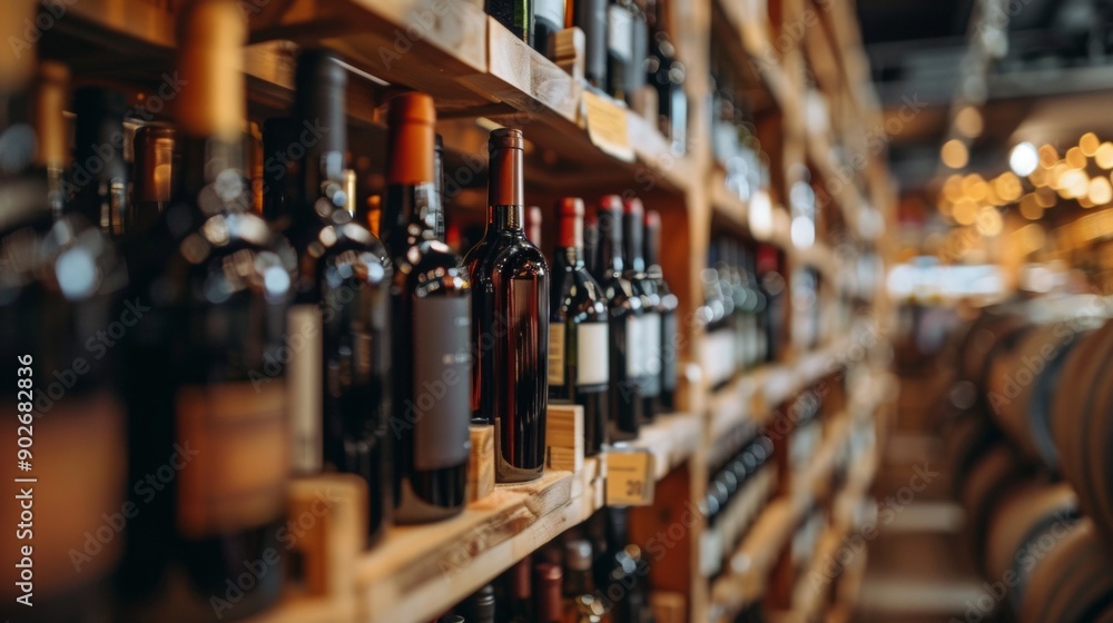 Wine bottles in a cellar Wine bottles in a cellar
